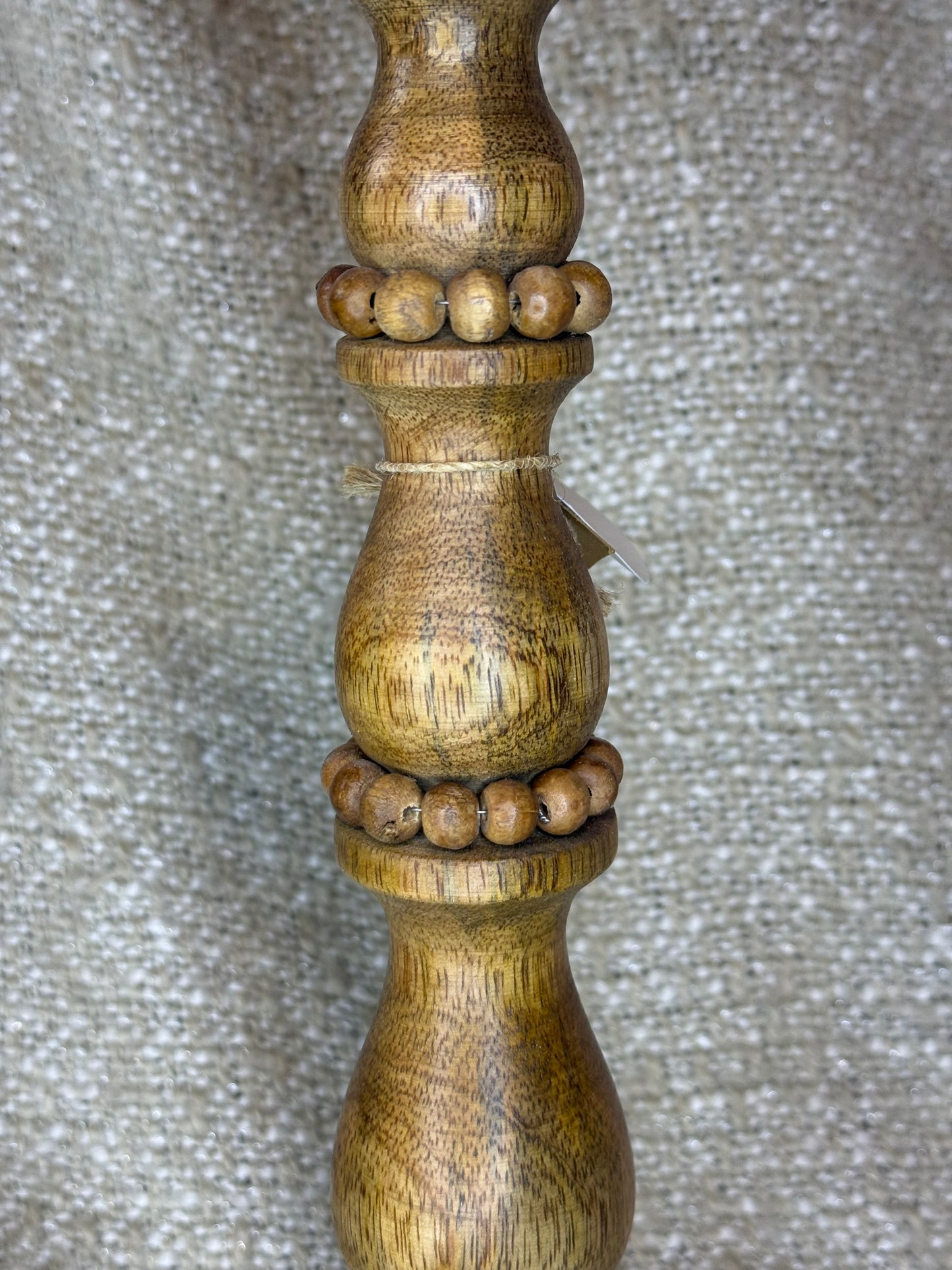 Antique-Style Wood Candlestick