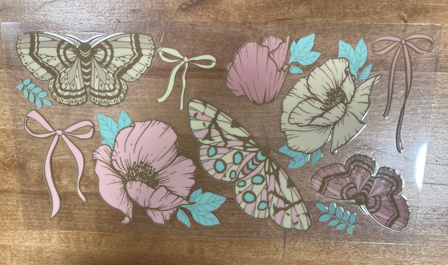 Butterflies Bows & Flowers