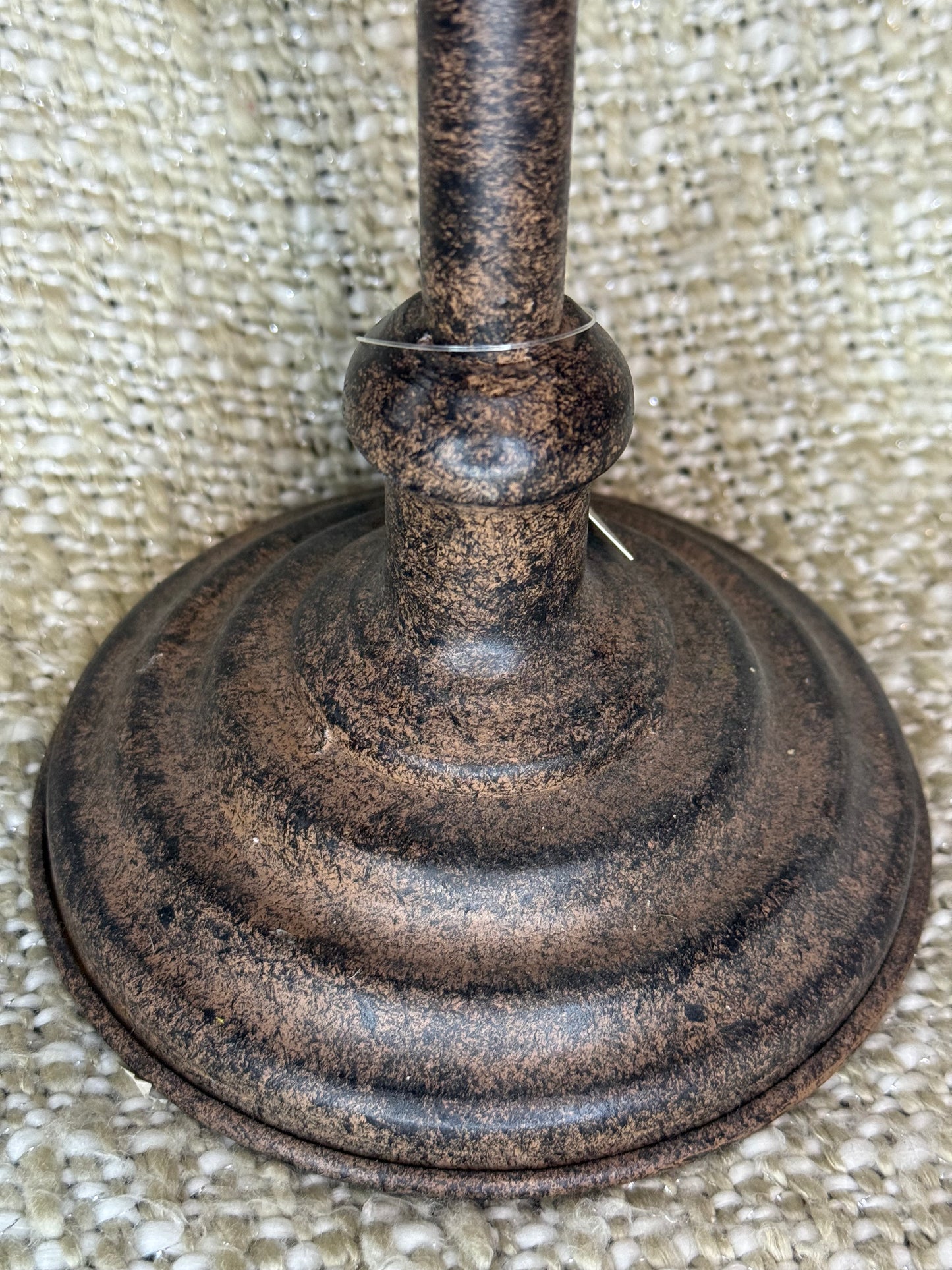 Rustic Iron Taper Candlestick