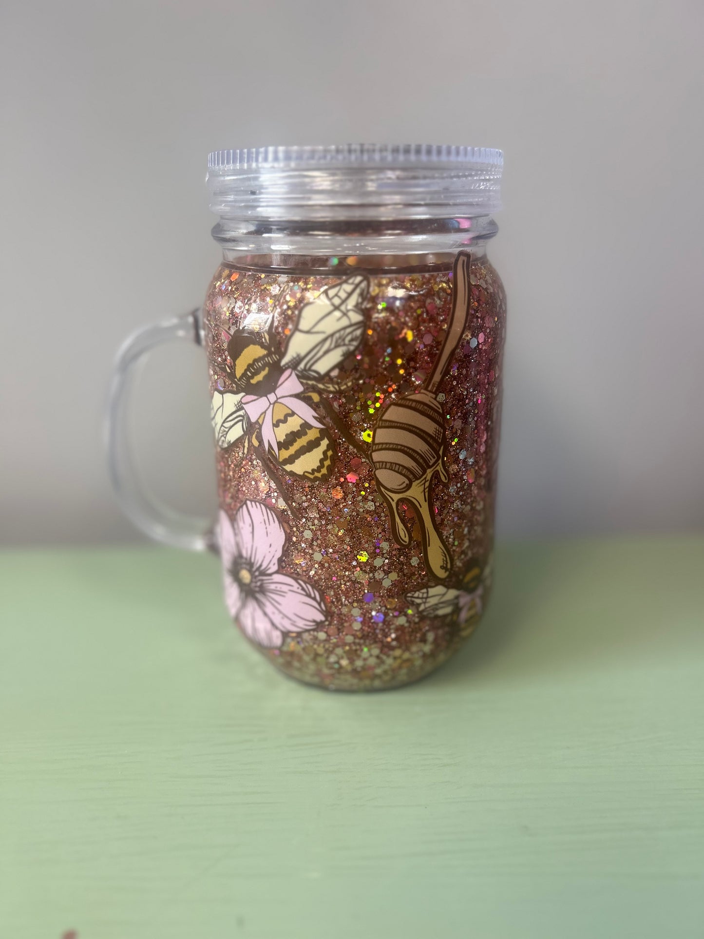 Buzzin' & Blossomin' Glitter Sipper