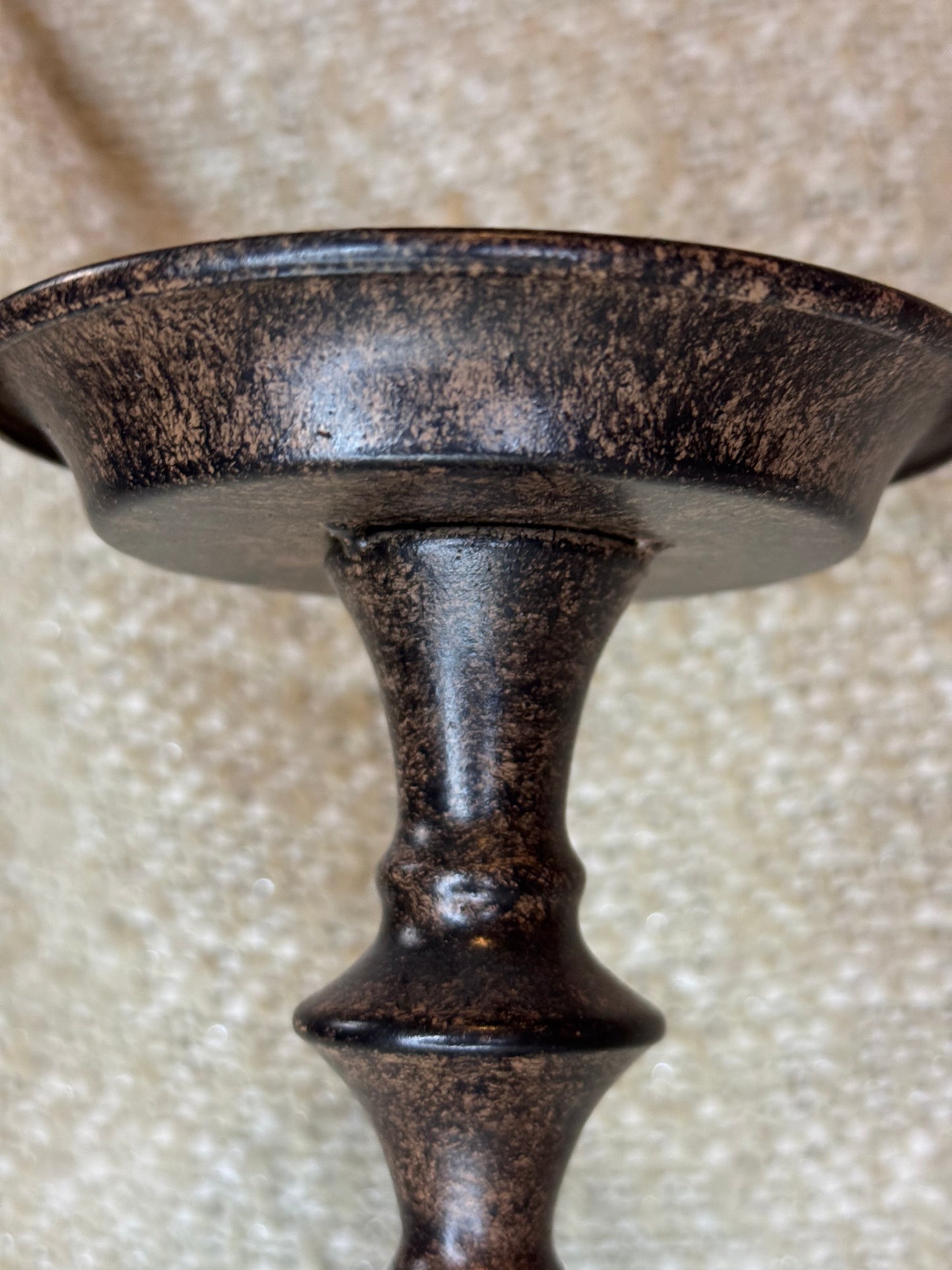 Rustic Iron Taper Candlestick