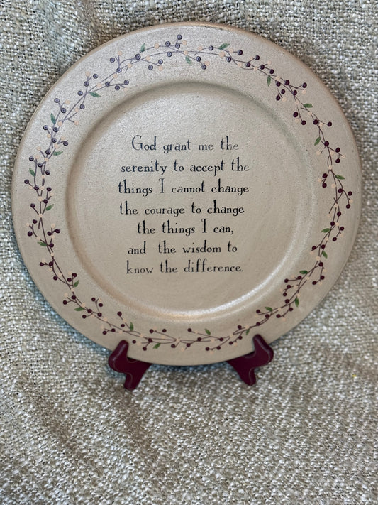 Serenity Prayer Plate