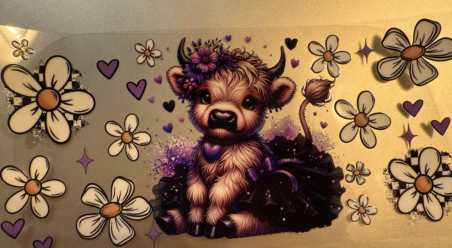 Floral Highland Cow