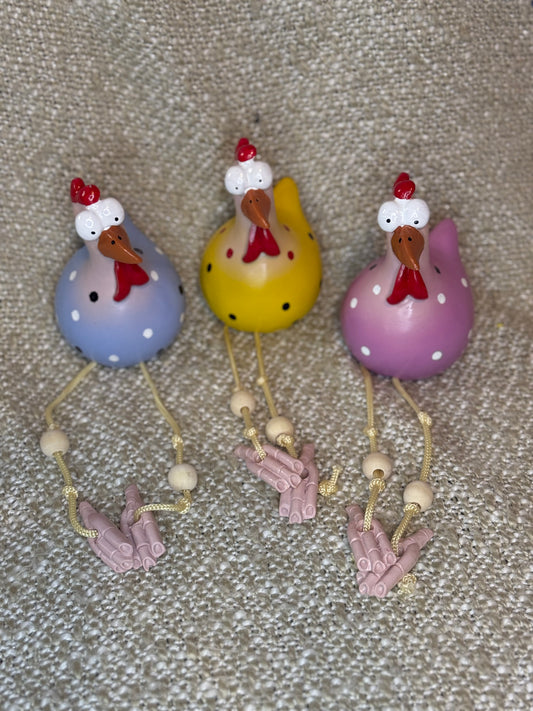 Dangly Legged Polka Dot Chick Trio