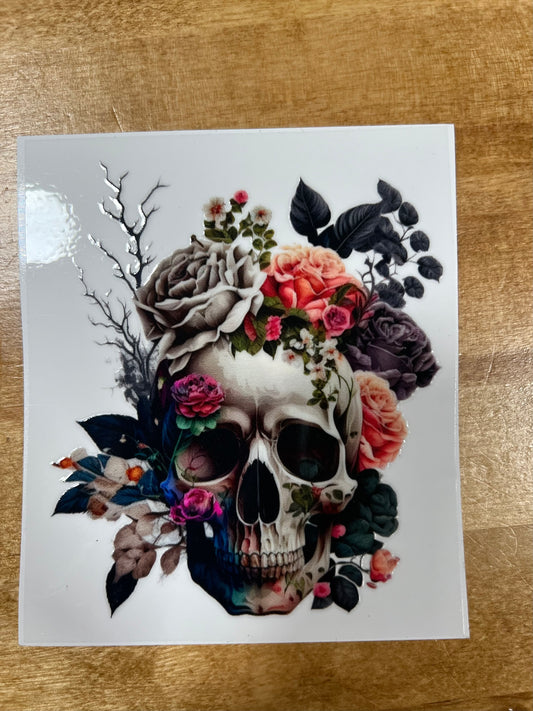 skull floral