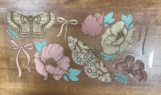 Butterflies Bows & Flowers