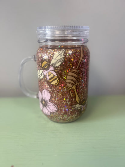 Buzzin' & Blossomin' Glitter Sipper
