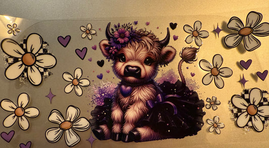 Floral Highland Cow