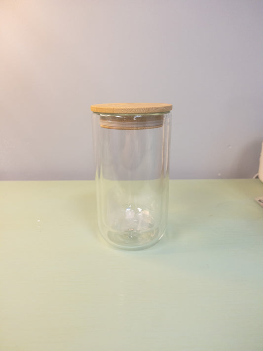 14oz Glass Snowglobe Tumbler