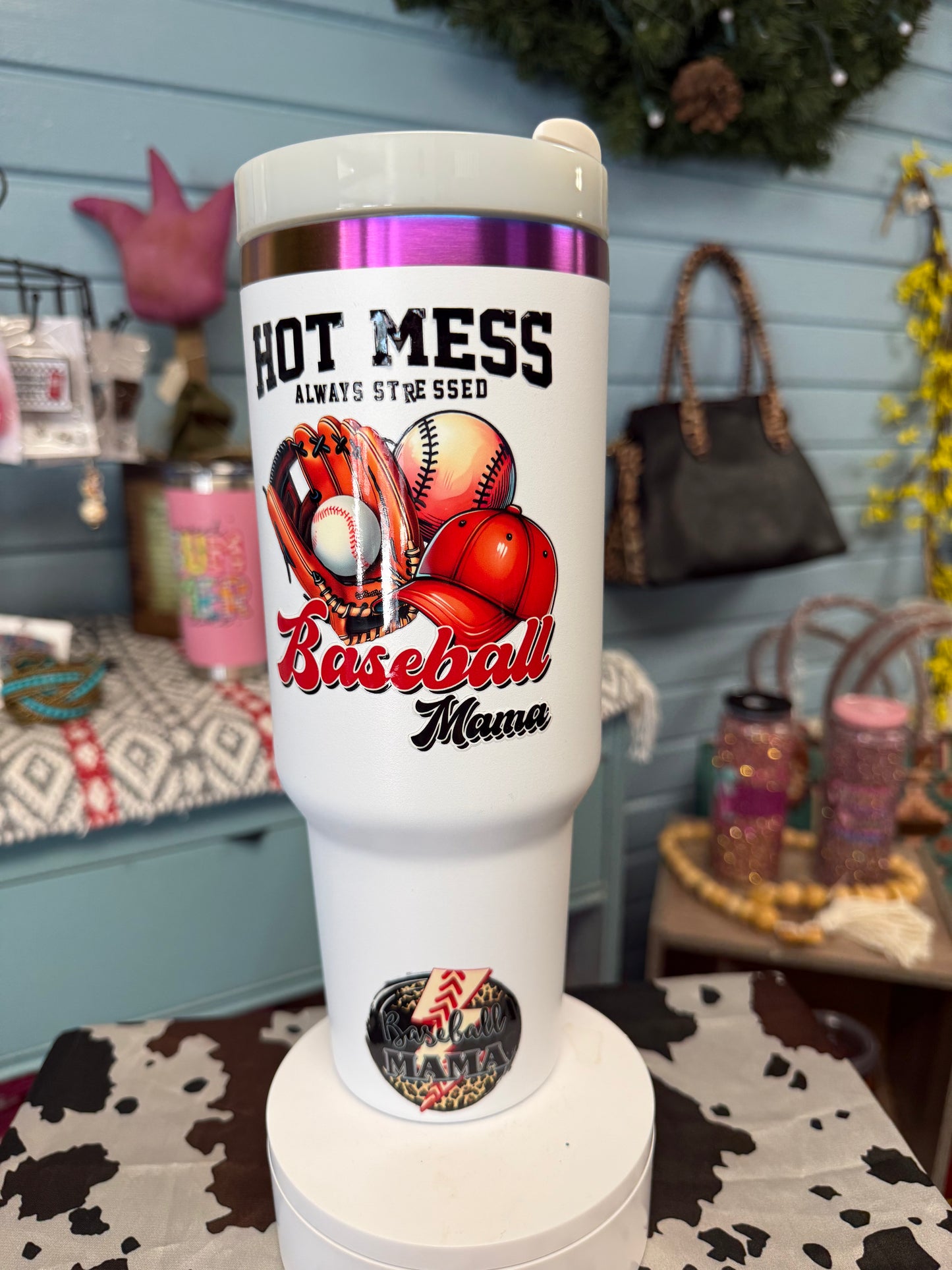 Hot mess baseball mom