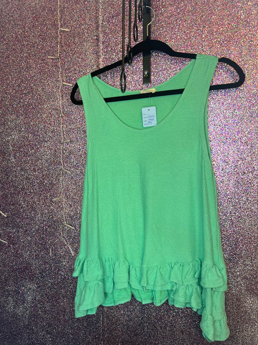Mint To Be Ruffle Tank
