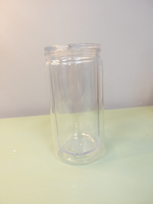 16oz Plastic Snowglobe Tumbler